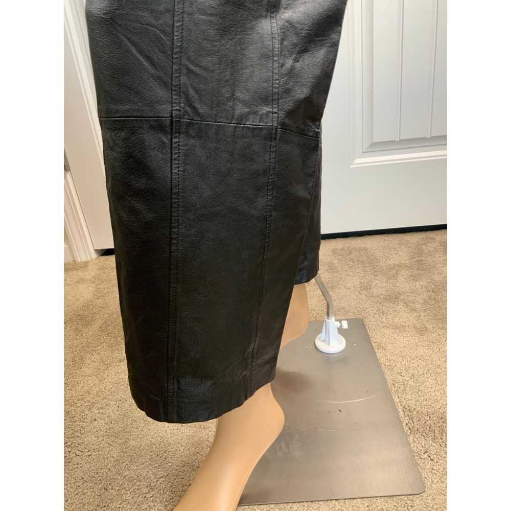 Bagatelle Women's Black 100% Leather Pants Straight Leg Sz 14 Mob Wife Motocore - Picture 7 of 16